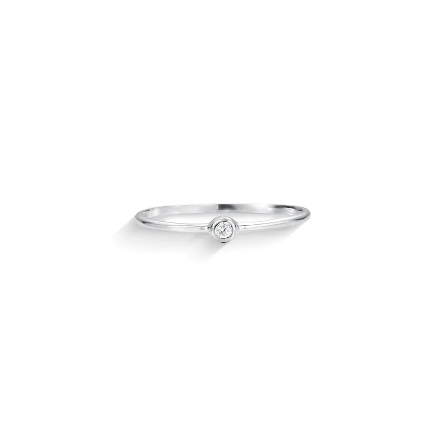 Solitário com Mini Zircônia Cristal em Prata 925
