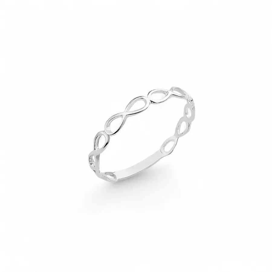 ANEL SÍMBOLO DO INFINITO EM PRATA 925