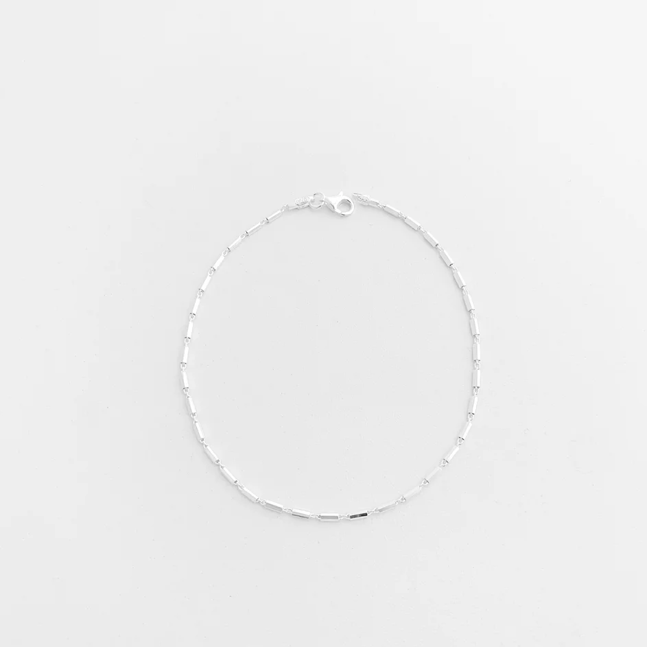 Tornozeleira de Tubinhos em Prata 925 - 23,5cm