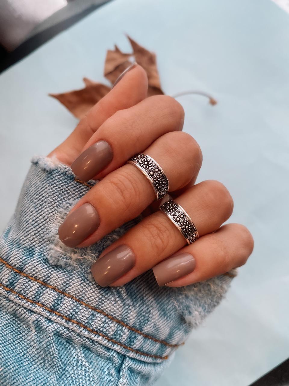 Anel Falange Flor, com Detalhe em Bali- Prata 925