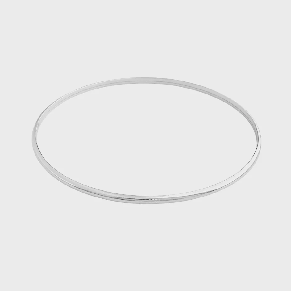 Bracelete Liso Em Prata 925