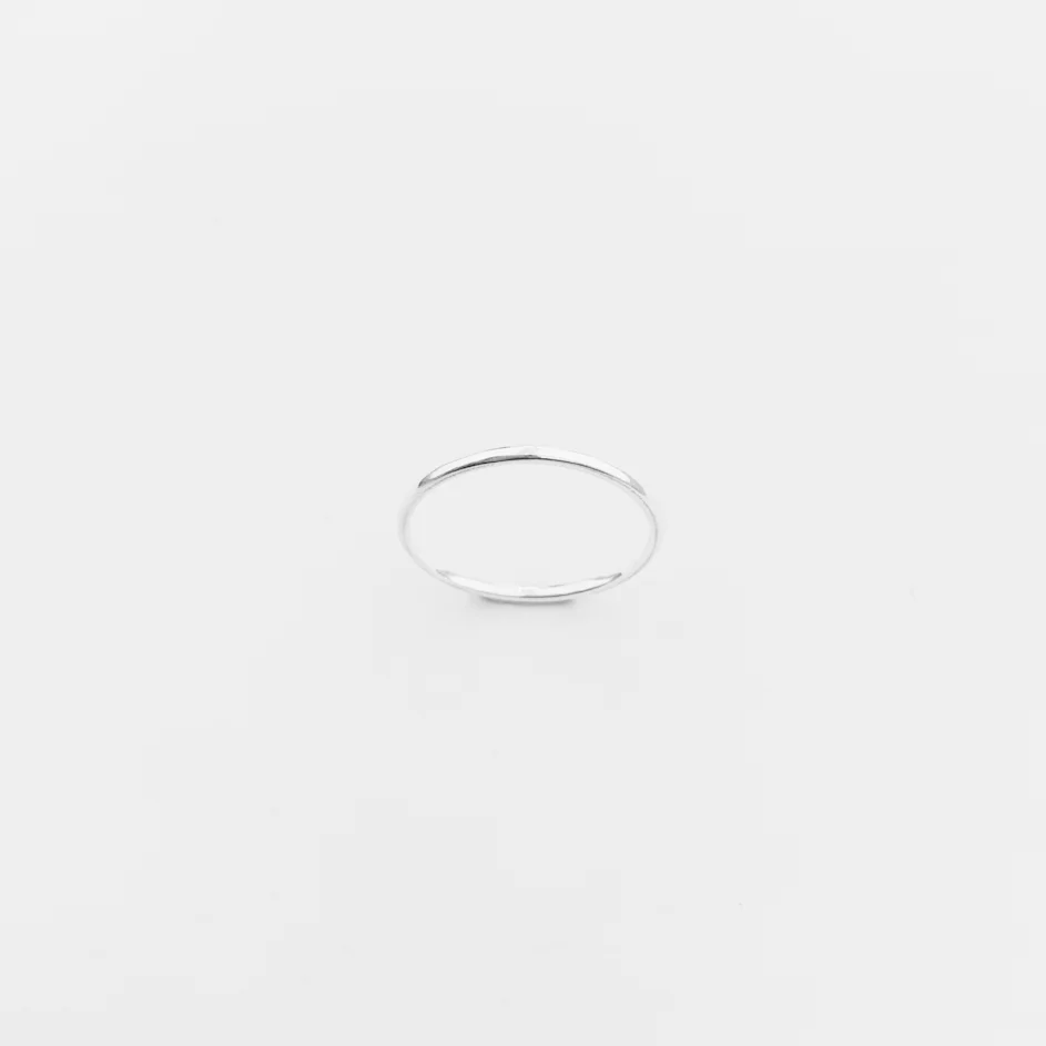 Anel com Aro Fino e Liso em Prata 925