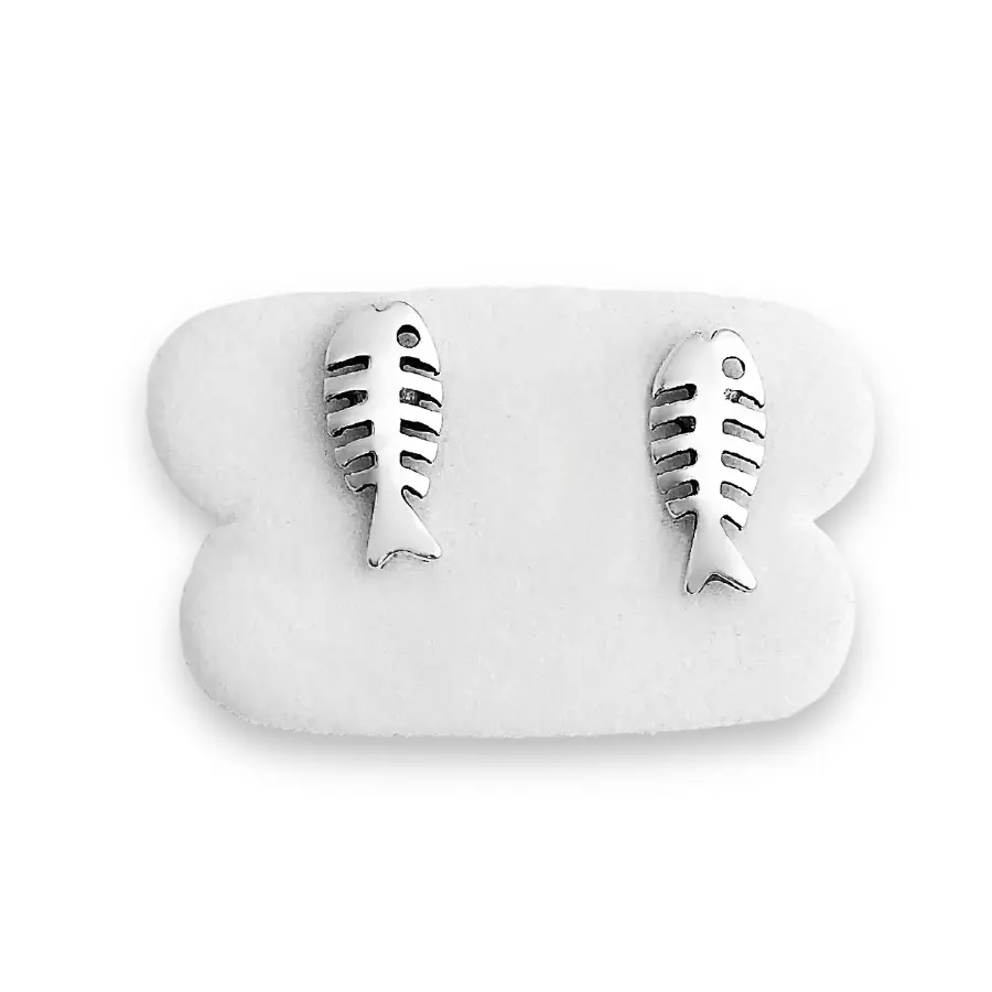 Brinco Carcaça de Peixe em Prata 925- 1,1cm
