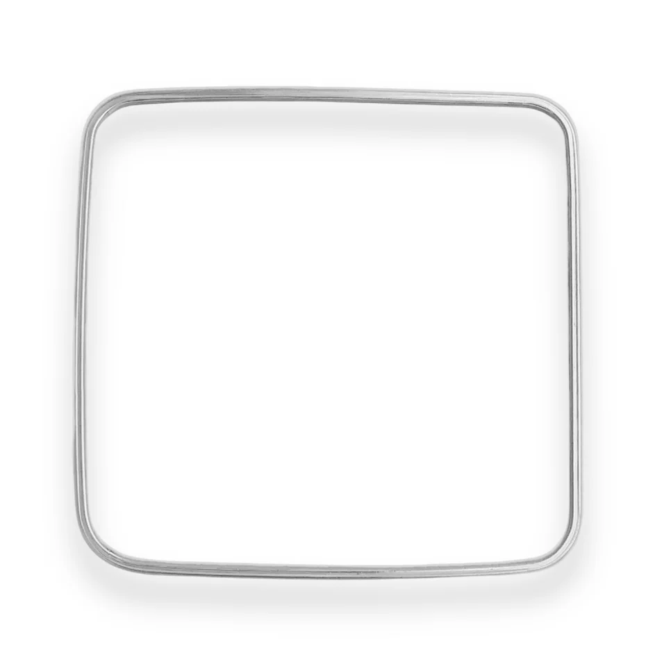 Bracelete Quadrado Liso em Prata 925
